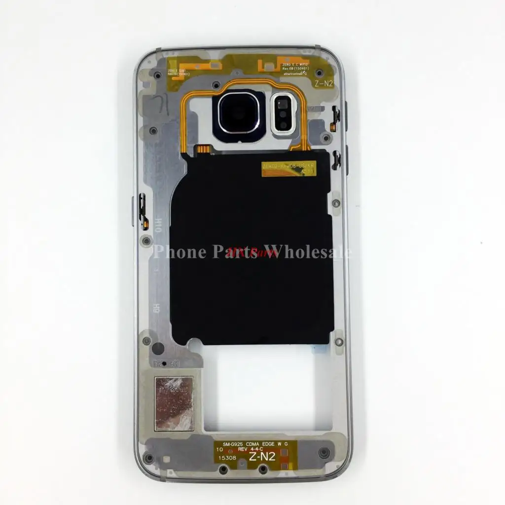 Корпус для Samsung Galaxy S6 Edge G925 G925F серебристый/золотой/черный корпус со средней рамой