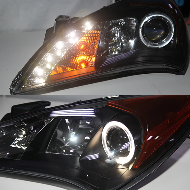 Для HYUNDAI Rohens Genesis Coupe светодиодный ная фара ангельские глазки 2009 20102011 2012 года фары