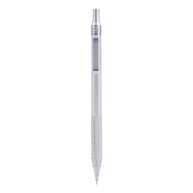 1pc 0.7mm Silver M& G металлический серебристый механический карандаш 0,5 мм/0,7 мм, профессиональные автоматические карандаши для рисования, школьные офисные принадлежности - Цвет: 1pc 0.7mm Silver