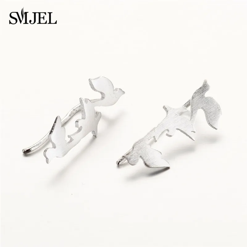 Серьги SMJEL Tiny Dove для женщин и девочек металлические серьги в виде животных