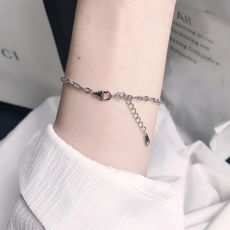 Женский браслет с цепочкой Flyleaf Изящные Ювелирные Браслеты из настоящего серебра