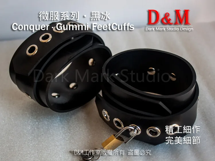 

HC9171) 100% natural latexpPure handmade rubber feet buckle the alternative dog slave bound can be locked feetcuffs