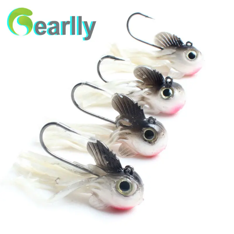 4 шт./компл. рыболовный крючок с искусственным рыбы 2 &quotДлина мягкий морской