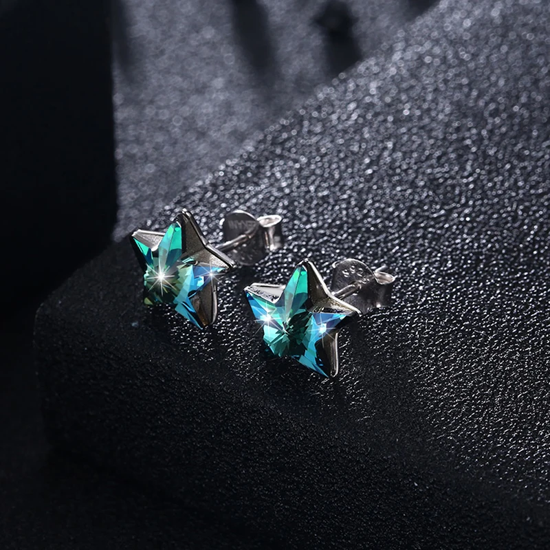LEKANI кристаллы от Swarovski романтические синие звезды ювелирные наборы для женщин
