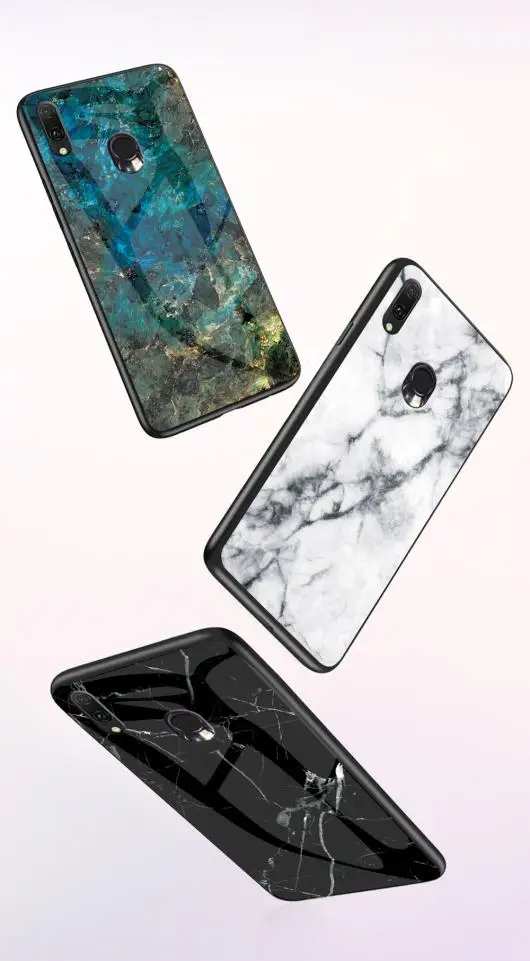 Для Samsung Galaxy A30 A20 A10 чехол Роскошный Мраморный градиент цвет Закаленное стекло