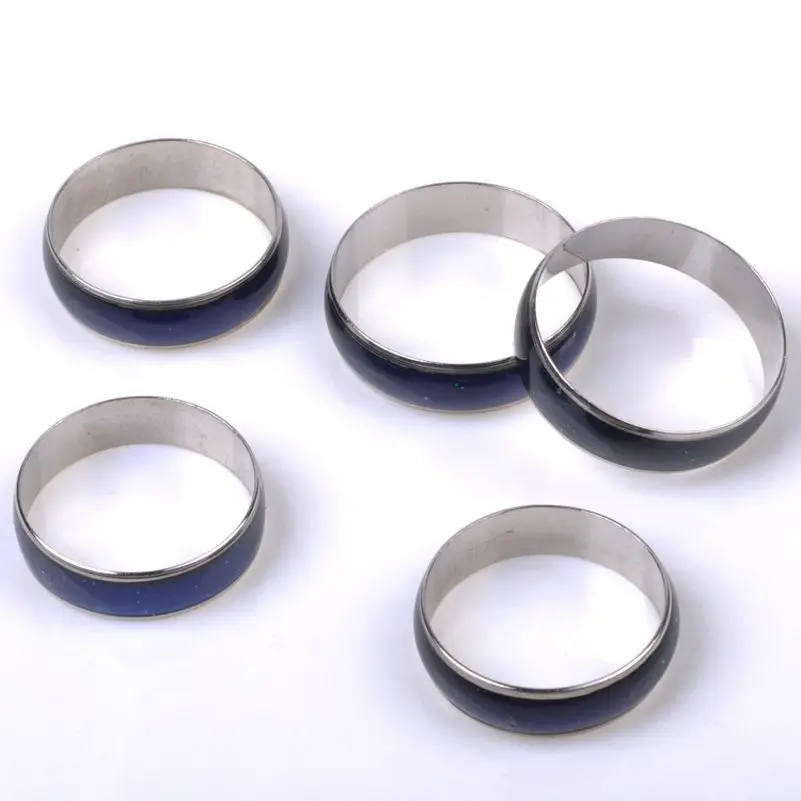 Распродажа Anillos Bulks смешанные Меняющие цвет покрытые кольца настроения