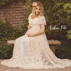 Женская белая одежда для фотографий для беременных Одежда для беременных Платья для беременных Одежда для фотосессии размера плюс