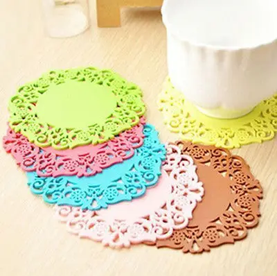 Милые Красочные Силиконовые Мягкий Резиновый подстаканник Кубок Мат Pad Горячие