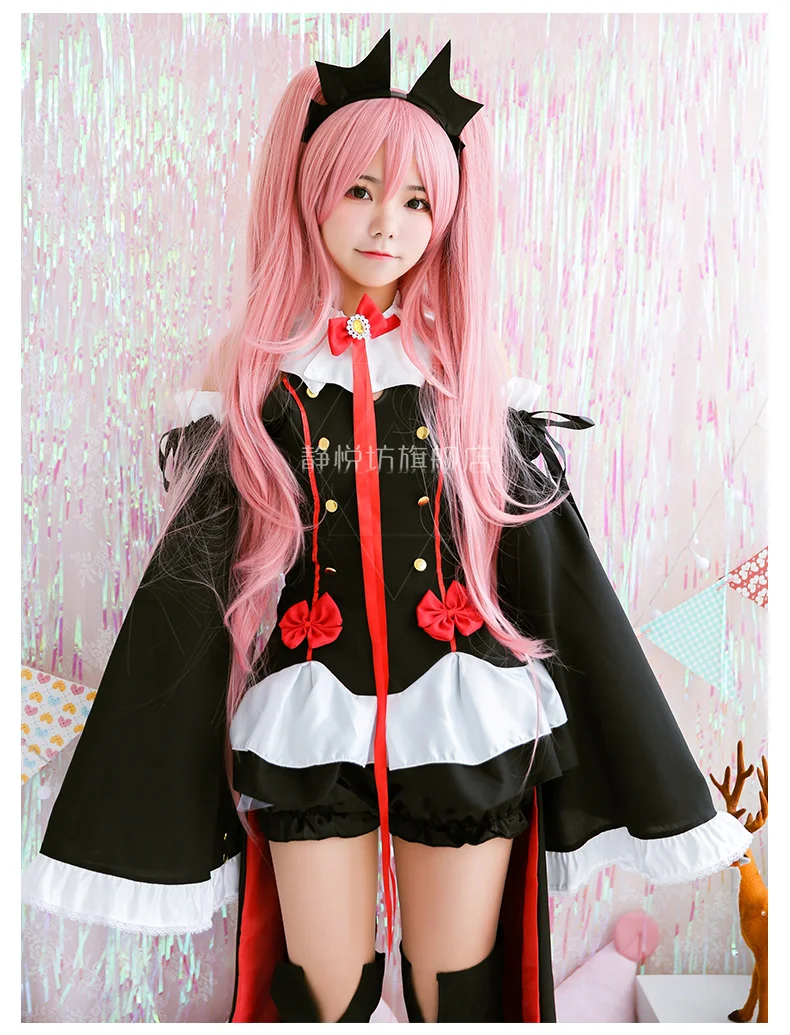 Аниме Серафим конца косплей Krul Tepes COS Хэллоуин вечерние костюмы готика вампира Лолиты комплекты