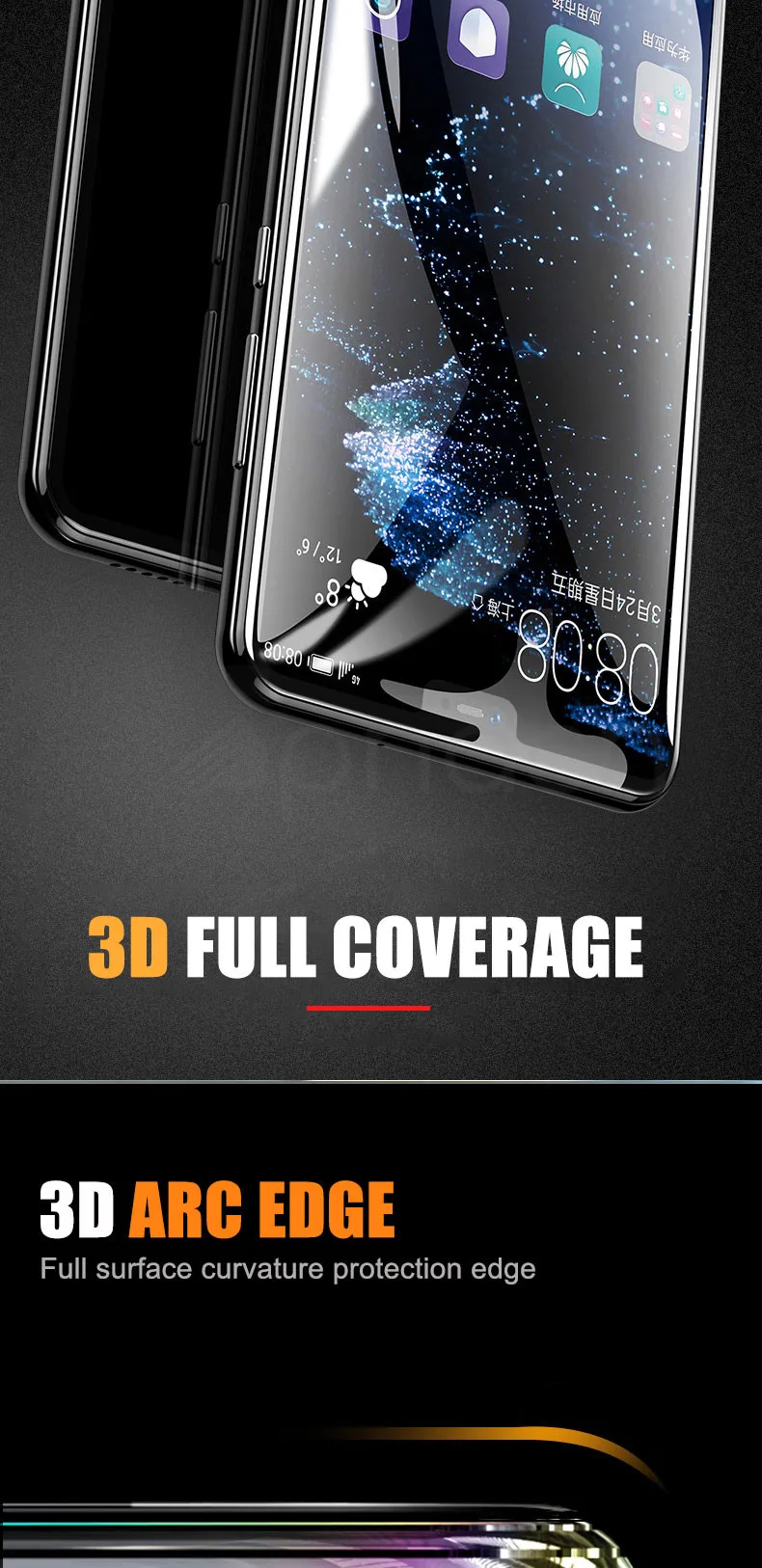 3D стекло для huawei P20 Pro Lite Plus защита экрана закаленное стекло для huawei P Smart Nova 3E защитная Пленка чехол