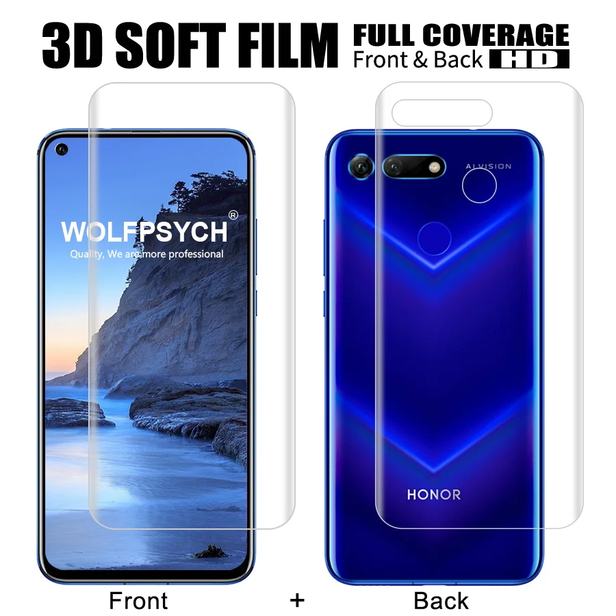 Защитная пленка на заднюю панель для huawei Honor V20 View 20 play 8X10 P30 mate Pro lite P smart Plus силиконовая Гидрогелевая наклейка