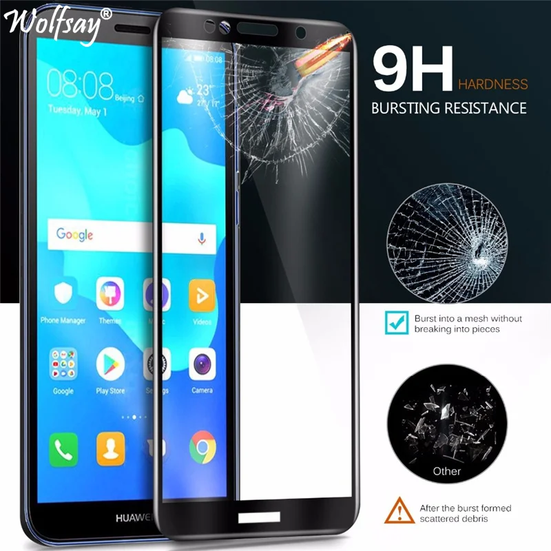 

Tempered Glass For Huawei Y5 2018 Screen Protector Toughness Film For Huawei Y5 Prime 2018 Full Cover Glass DRA-L02 DRA-L22
