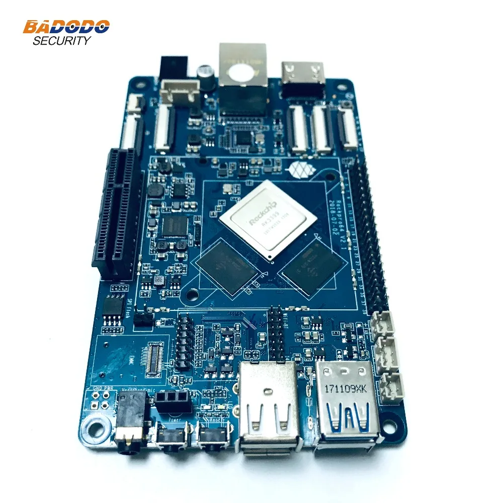 ROCKPro64 PINE64 четырехъядерный + 2 Гб LPDDR4 eMMC слот android 7 1 Linux Debian макетная плата
