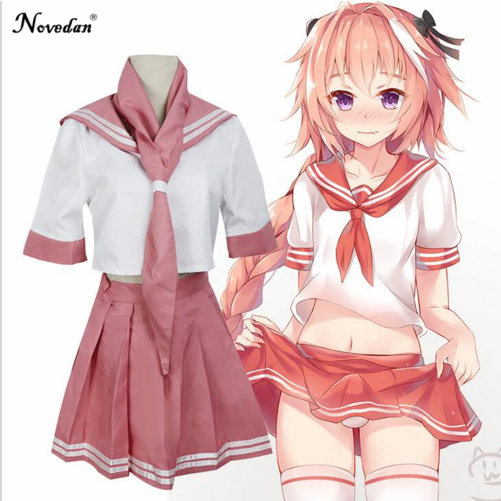 

Костюм для косплея апокрифа астольфо из аниме «Fate Grand», японская школьная форма Морской Костюм, милый розовый костюм FGO