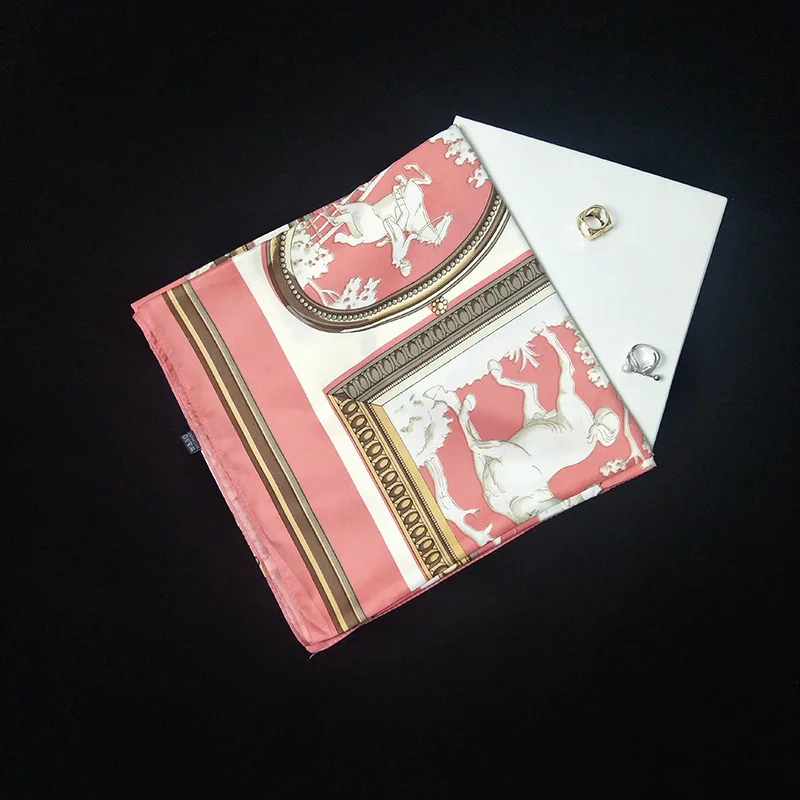 Новые осенние Элитный бренд 100% Twill Шелковый шарф Для женщин Богемия Royal Riden рыцарь