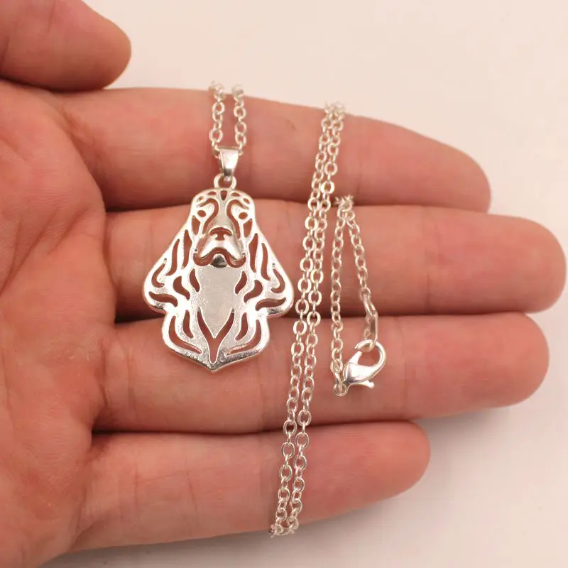 Новый милый щенок кокер ожерелье со спаниелем собака животное кулон покрыто