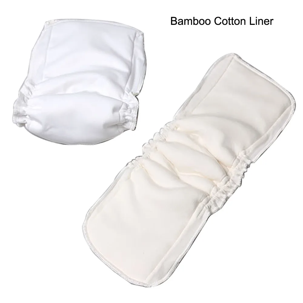 50pcs A Lot Diaper Insert Bamboo Cotton Gusset Inserts Waterproof PUL Cotton Bamboo Absorbents Liners For Pocket Diapers Night