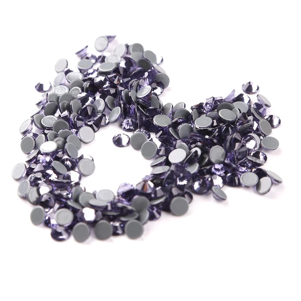 

2018 New Arrived SS3-SS34 Tanzanite Strass Hot Fix Rhinestone More Shiny Super Bright Glitter Hotfix Iron On wedding Stones