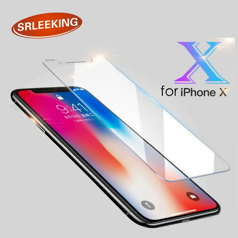 SRLEEKING 10 шт./лот для iphone X Премиум Закаленное стекло пленка 2.5D Arc Edge прозрачная