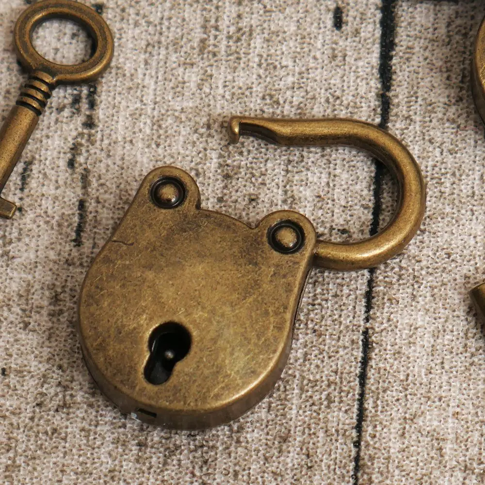 3 шт. металлическое приспособление в виде старый винтажный Стиль мини замок Малый