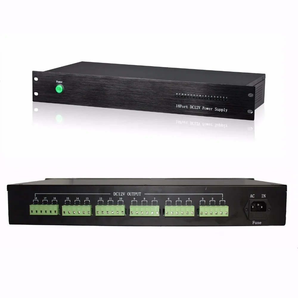 Блок питания с креплением на стойку 18 каналов выходная мощность коробки DC12V 20A для
