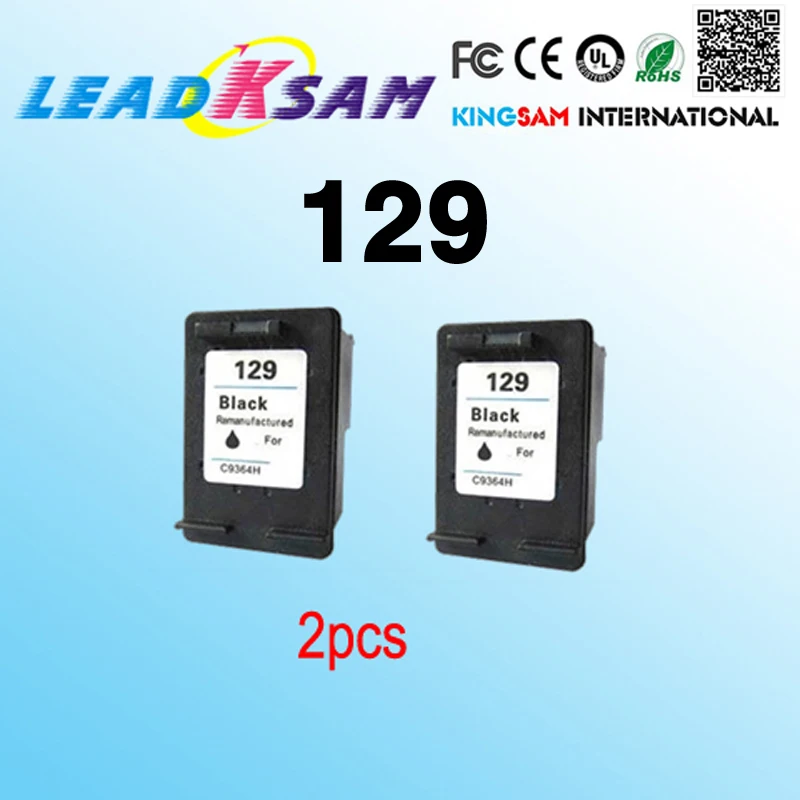 2 шт. 129 черный картридж совместимый для hp129 C9364HE с чернилами hp DeskJet 5940 5943 6940 6943 6983 D4145