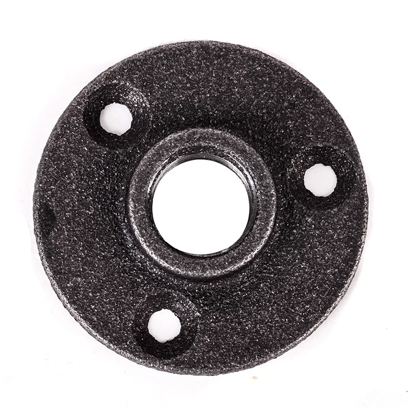 1/2&quot 3/4&quot Thread Iron Pipe Fittings Black Wall Mount Floor Flange Piece Plumbing Fitting Tool | Обустройство дома