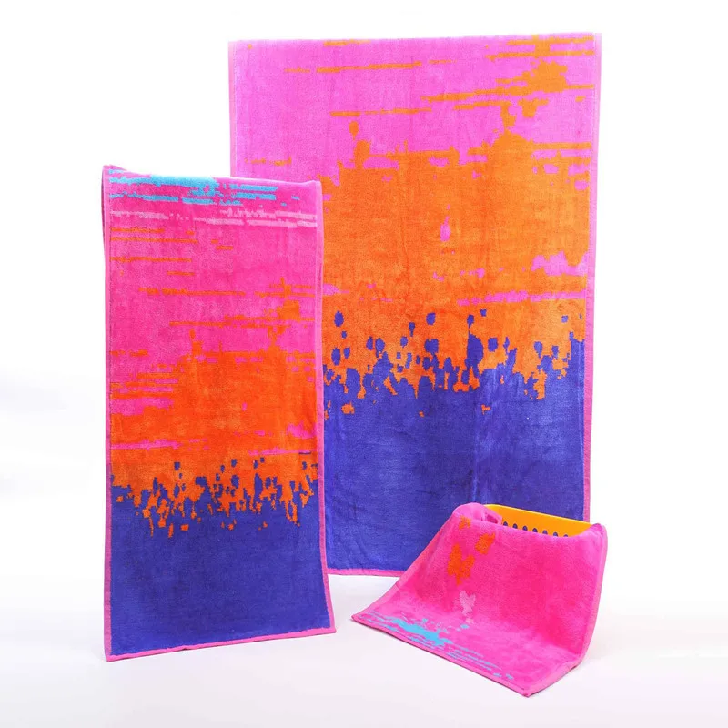 The new promotional terry cotton Hawaiian butterfly color of towel three-piece 3pc / set free shipping | Дом и сад