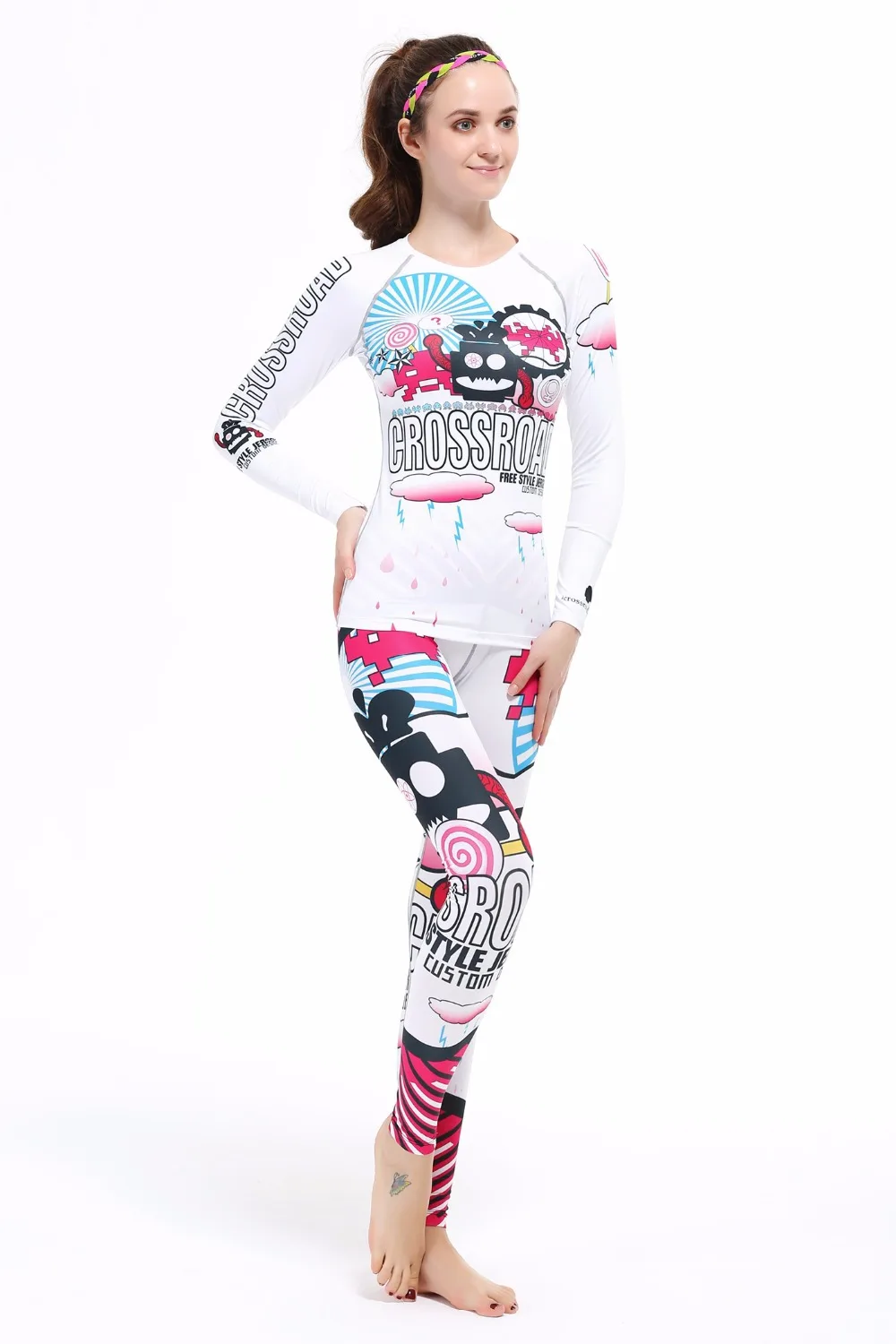 Женские компрессионные рубашки и брюки для фитнеса бодибилдинга технический