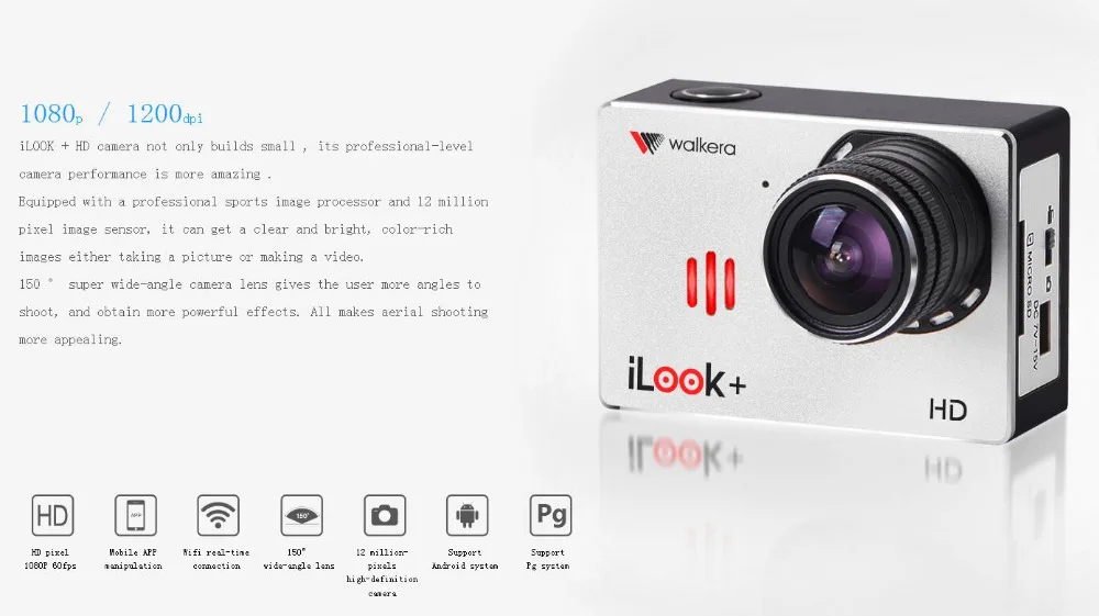 Оригинальная Walkera модернизированная iLook + FPV1080P HD камера 5 8 ГГц беспроводная