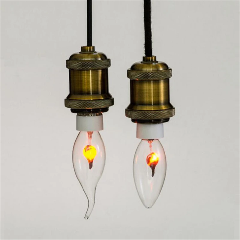 

1-10X Dynamic E27 E14 220V-240V LED lamp Flame Effect Fire Light Bulbs 3W Flickering Emulation flame Lights Vintage Edison Bulb