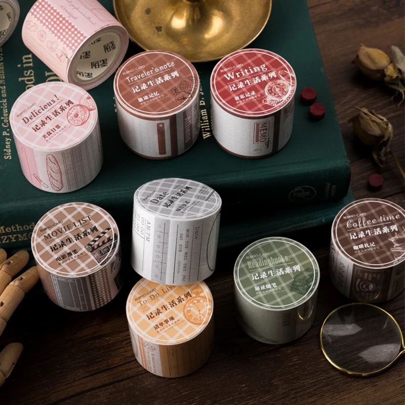 

8PCS/LOT record life series decoration paper masking tape washi tape