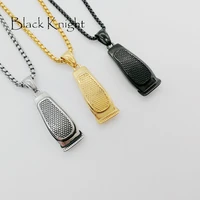 black knight mini barber shaver pendant necklace stainless steel barber hair shaver necklace fashion barber jewelry blkn0618
