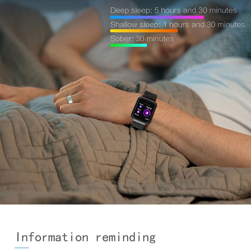 Bluetooth Smartwatch P68 Поддержка кровяного кислорода давления сердечного ритма IP68