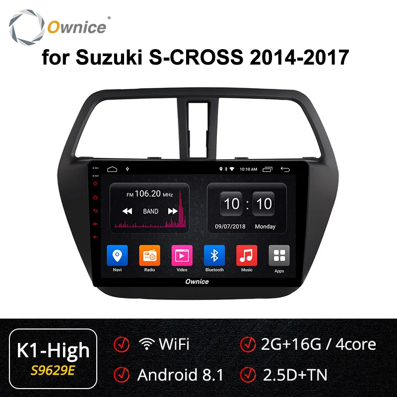 S9629 K1-High Ownice K3 k5 k6 2DIN Android 9.0 Car Radio Stereo Audio Multimedia Player For Suzuki S-CROSS- 4G LTE DSP 360 Panorama - Color: S9629 K1-High