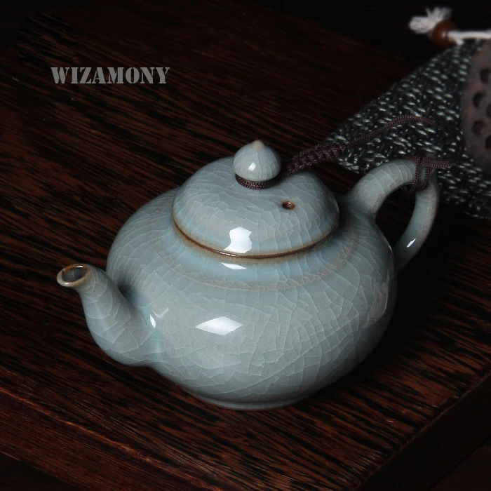 218 мл глазурь с трещинами Brother печь Longquan Celadon специальный чайник Zisha Керамика