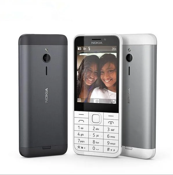 Разблокированный Nokia 230 GSM 2,8 дюймов две sim-карты и одна sim-карта 2MP QWERTY английская клавиатура Восстановленный мобильный телефон