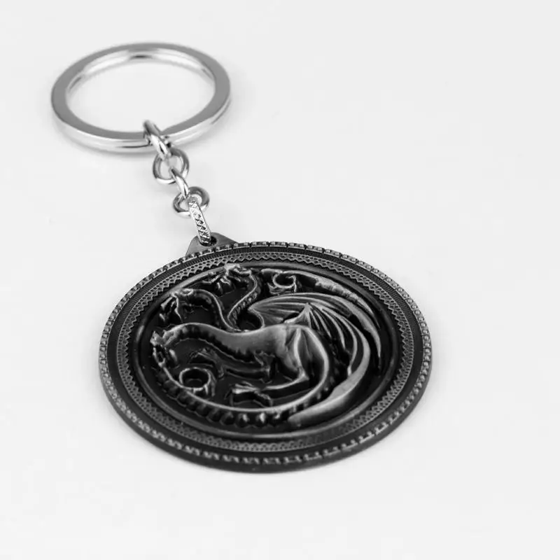 Кино Игра престолов Keychians Песнь Льда и Огненный Щит металлический брелок Chaveiro