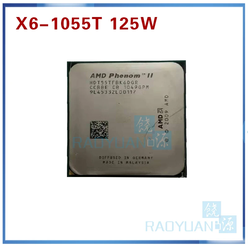 Процессор AMD Phenom X6 1055T X6-1055T 2,8 GHz шестиядерный процессор HDT55TFBK6DGR 125W Socket AM3 938pin