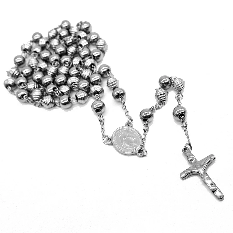 AMUMIU деревянные бусины с черным камнем мужское ожерелье розами мужские ювелирные