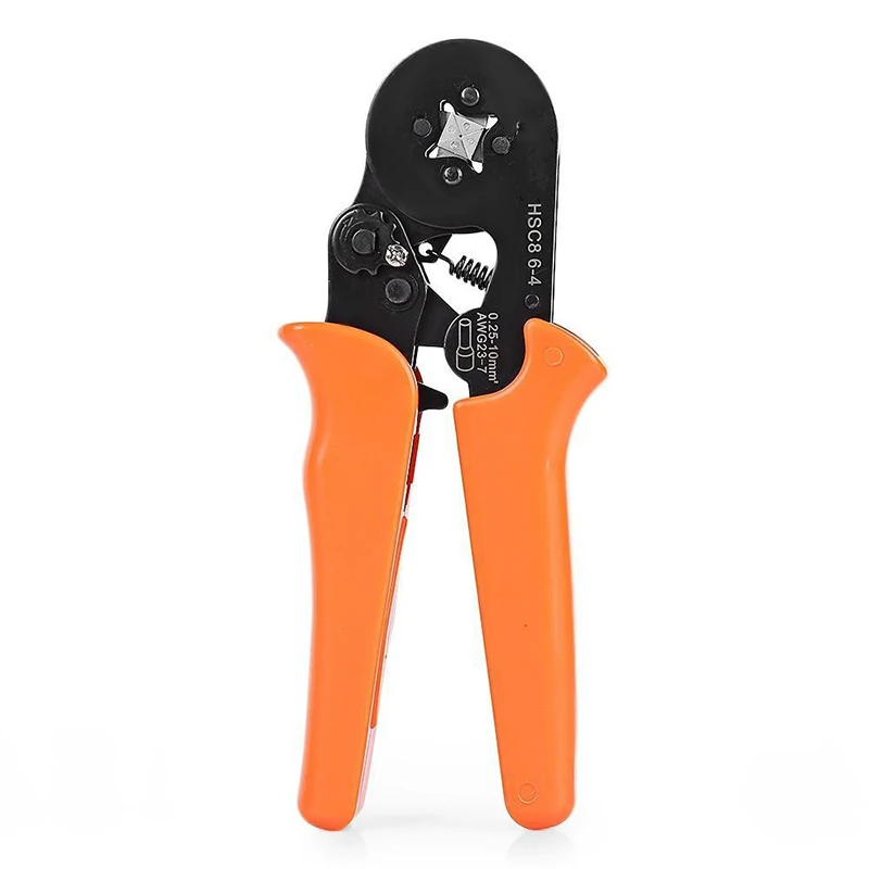 orange 0.25-6mm Eiz 6-6 0,25-6 мм шестигранник и 0,25-10 мм четырехсторонняя трубка обжимные клещи обжимные плоскогубцы обжимные электрические трубные Клеммы Коробка - Цвет: orange 0.25-6mm