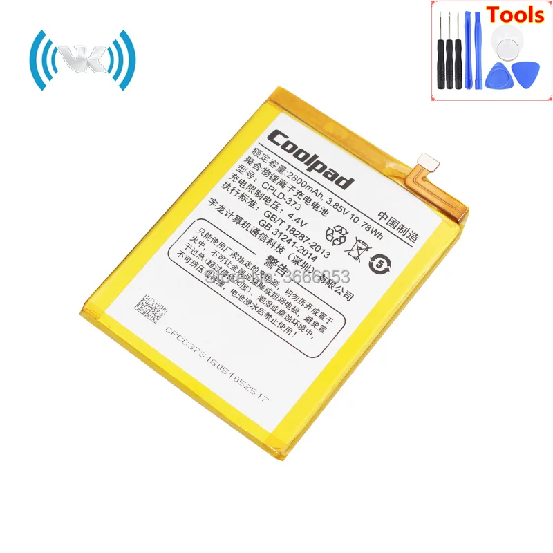 VK новый 2800 mAh/10.78Wh 3 8 V CPLD 373 запасная батарея для Coolpad max A8 930 831 перезаряжаемый литий