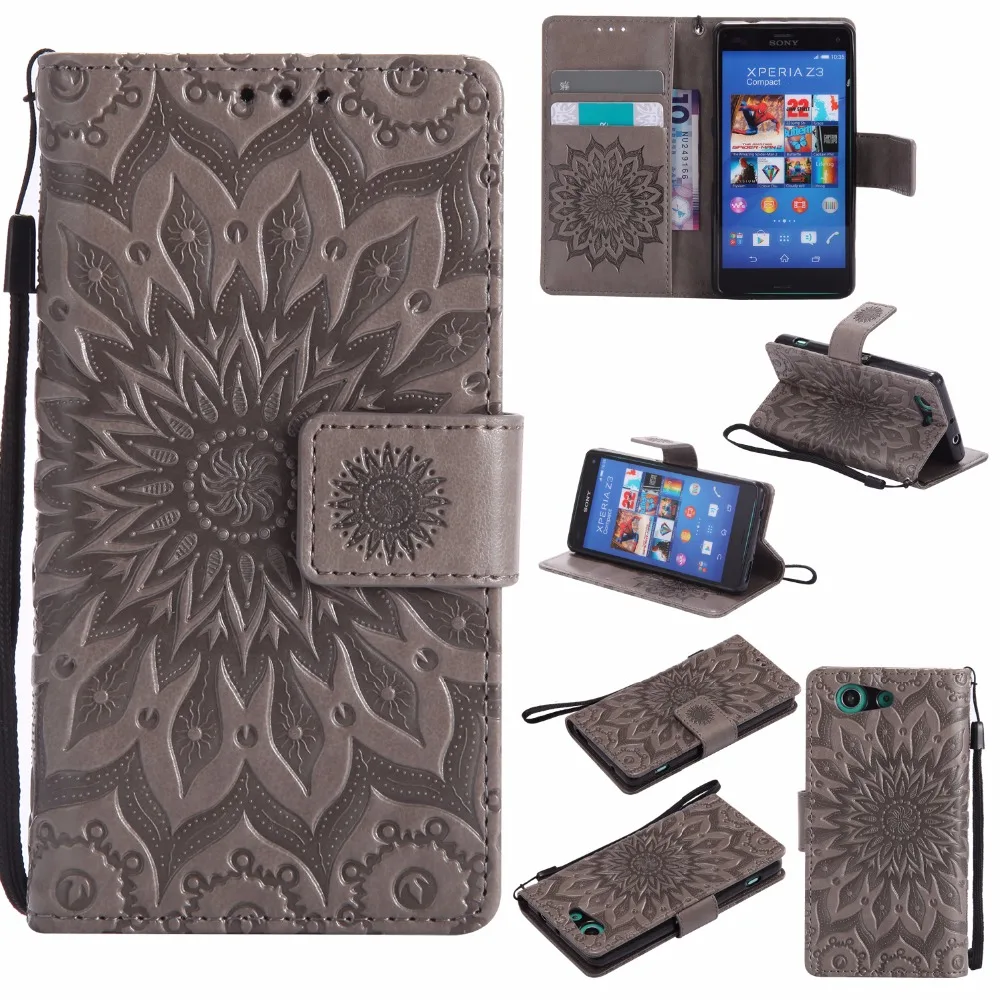 Для coque Sony Xperia Z3 Mini чехол для Fundas Compact Case D5803 M55W чехлы телефонов дерево кот флип кожа
