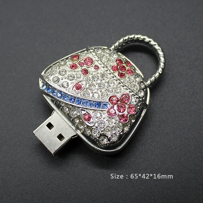 Usb stick 4 ГБ 8 16 32 64 памяти флешки хрустальные сумочке usb флэш drive U диск Лидер продаж