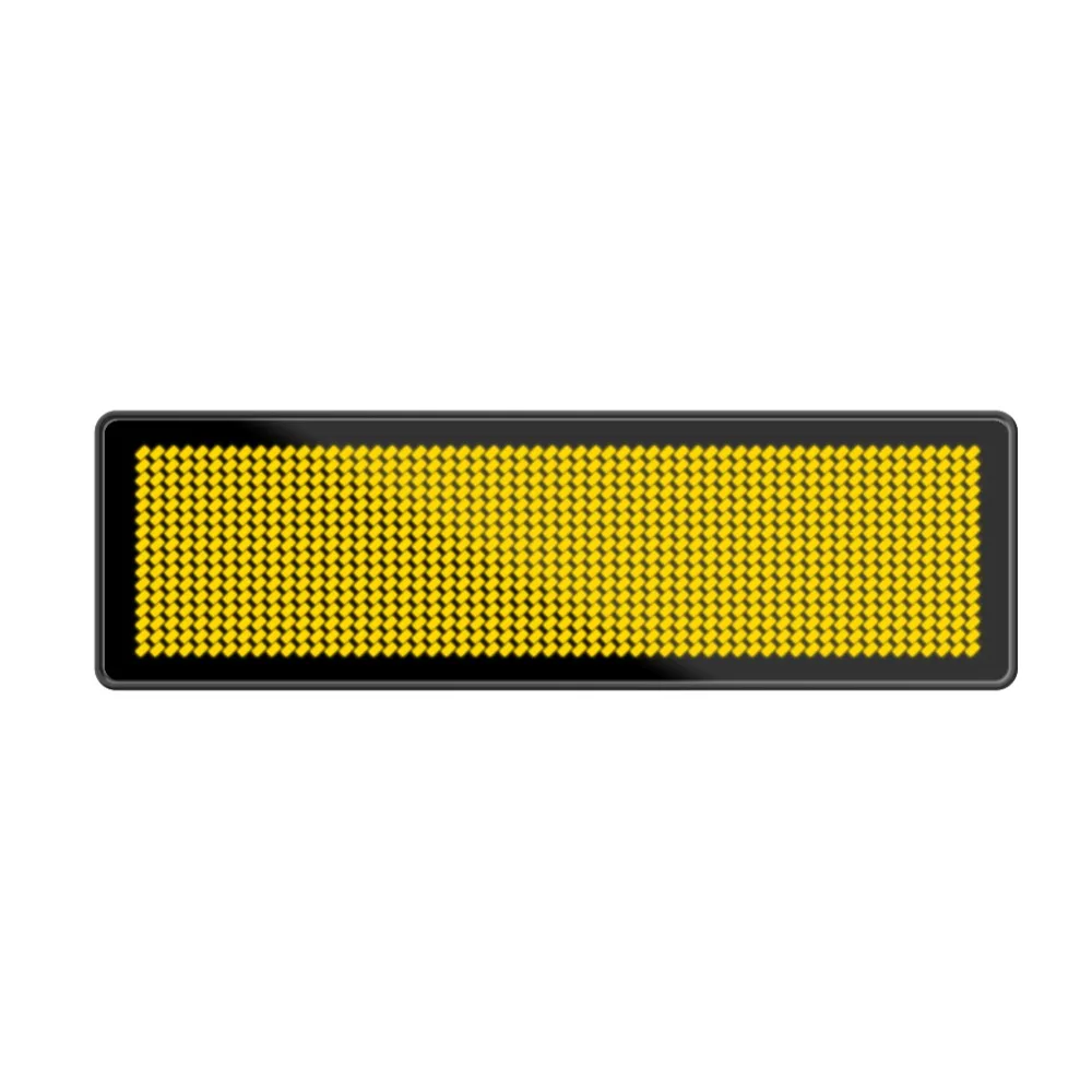 7 Colors Programmable Mini LED Digital Rechargeable Scrolling Name Message Tag Sign Adjustable 4 levels Brightness Chest Card