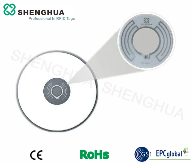 10 штук упак. Клейкая UHF диск Пассивная RFID этикетка бумажный стикер Cd DVD наклейка