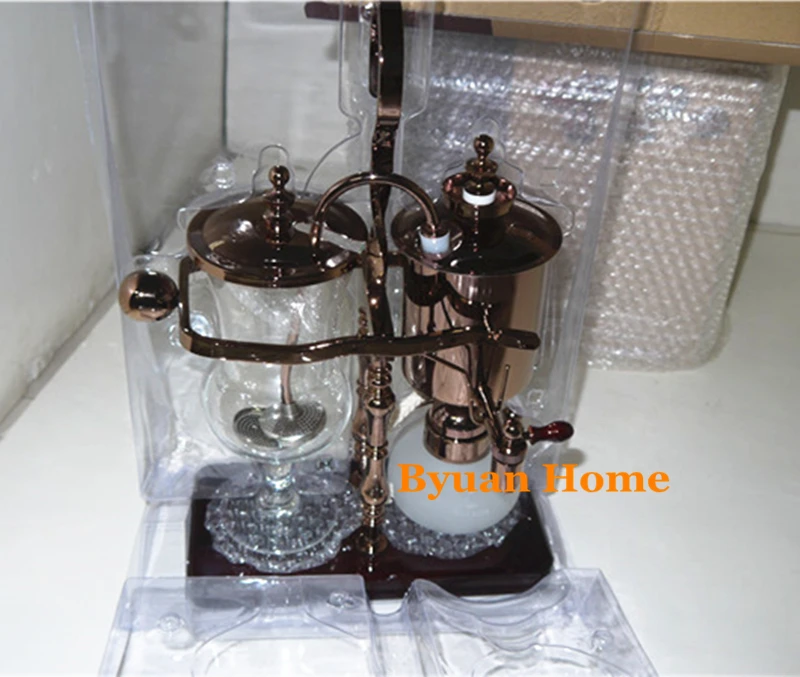 Классическая Серебряная королевская балансирующая сифонная кофемашина/медная
