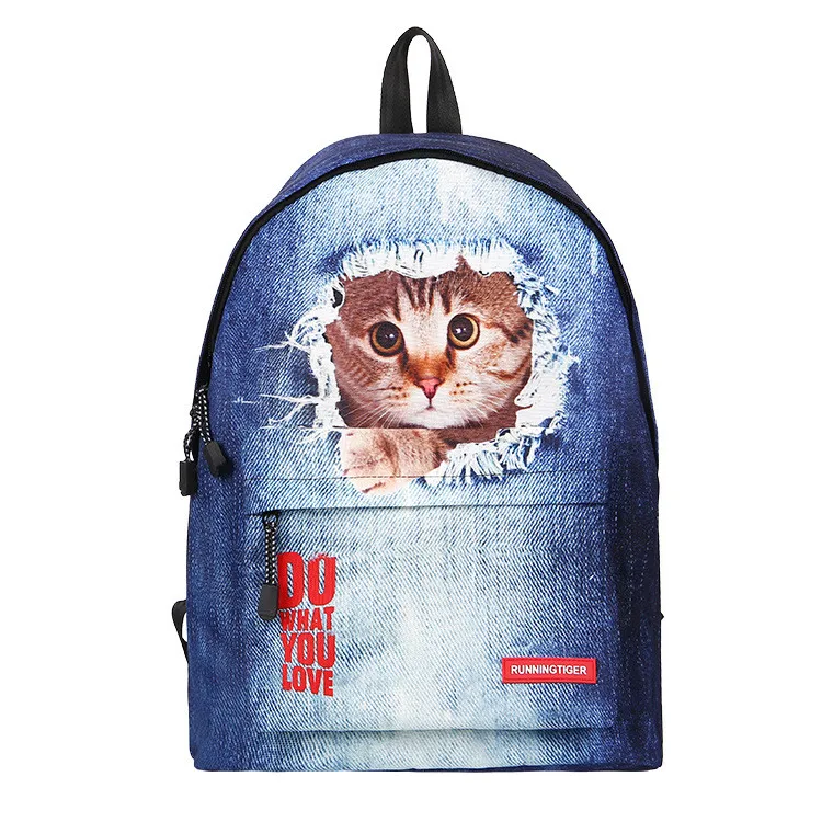 2017 fashion leisure new primary and secondary school students shoulders bag cute cat dog cartoon travel backpacks |