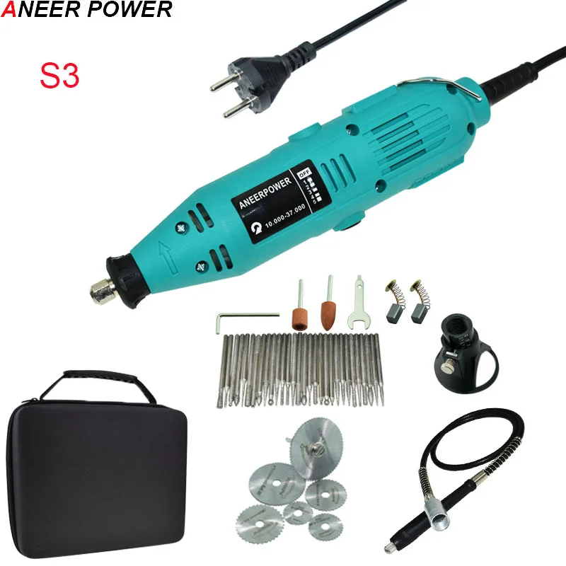 S3 Стильная новая гравировальная ручка электрическая дрель DIY ДРЕЛЬ Dremel 180 Вт Электрический Роторный инструмент шлифовальная машина Мини дрель мини-мельница шлифовальный станок - Цвет: S3
