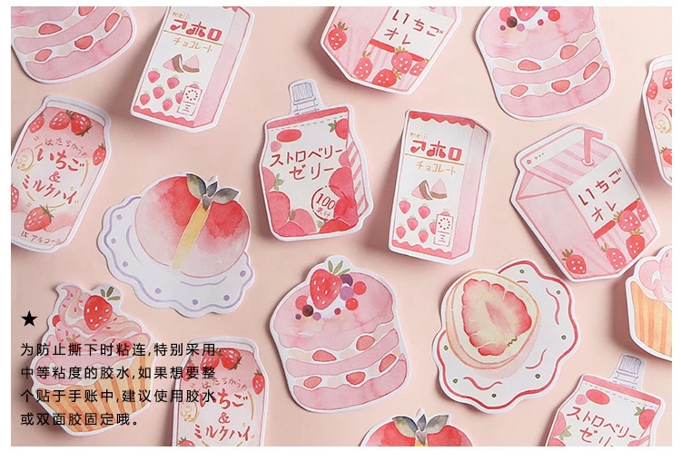 Розовые Клубничные серии блокноты для записей Kawaii Канцелярские Липкие заметки бумажные закладки для школьных учебников офисные поставки Papelaria